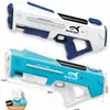 Pistola de Agua Eléctrica Continua de Pulso Extra Grande con Luces Intermitentes, Pistola de Chorro de Agua Potente de Alta Presión para Niños, Juguete para Niños de Gran Capacidad