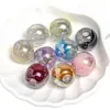 Cuentas Dingyi de agujero grande cielo estrellado luna fría resina electrochapada accesorios DIY para cadena de teléfono, pulsera, materiales para accesorios de cabello