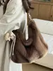 Bolsa esponjosa para mujer, nueva tendencia otoño/invierno 2026, bolso de hombro, bolsa de gran capacidad para el día a día, bolso de mano para el antebrazo