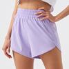 Pantalones cortos de fitness ecológicos de poliéster con cintura elástica, holgados, casuales, protección solar, para correr, transpirables, de secado rápido
