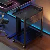 Suporte de Base para Gabinete de Computador de Mesa com Rodinhas Suporte de Armazenamento Retrátil Suporte para Colocar o Gabinete no Escritório