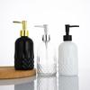 Luxo Leve Estilo Europeu Frasco de Loção de Vidro Transparente Frasco de Álcool em Gel para Mãos Frasco com Bomba Frasco para Shampoo Gel de Banho Banheiro Frasco Refil