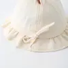 Touca de Bebê Outono e Inverno Novo Estilo Fofa Super Fofa Chapéu de Pescador para Bebê Mês de Vida Princesa Fashion Proteção Solar Chapéu de Sol Tendência