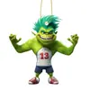 Decoración del Hogar de Acrílico Monstruo de Cabello Verde Adornos Producto Nuevo Transfronterizo Grinch Navideño Jugador de Fútbol Decoración Colgante para Árbol de Navidad
