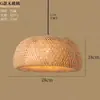 Novo lustre estilo chinês, luminária trançada de bambu, luminária para sala de chá/restaurante inspirada em Zen trançada de rattan, lanterna de bambu japonesa, abajur antigo para pousada