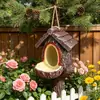 Tocón de Árbol Transfronterizo Nido de Pájaro Comedero para Pájaros Artesanía de Resina Decoración de Estatua para Jardín y Patio Decoración de Estatua