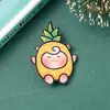 Broche Acrílico Formato de Ovo de Fruta Desenho Animado Acessório de Mochila Patch Insígnia de Presente Fofo Tendência Fresco e Adorável