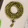 Cuentas de Oración de Sándalo Verde Añejo y Madera de Águila de 108 Cuentas para Hombres y Mujeres, Pulsera de Madera para Meditación y Colección, Al por Mayor