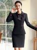 Traje de Negocios a la Moda para Mujer Traje de Manga Larga Fabricante Primavera y Otoño Hotel Restaurante Salón de Belleza Cajera Uniforme de Trabajo