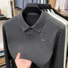 Camisa polo para hombre 2026 primavera y otoño estilo nuevo, top de cuello camisero, casual de negocios, versátil para ir al trabajo, camiseta base de punto