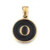 Collar con colgante de acero de titanio DIY de 26 letras inglesas de venta caliente, cadena redonda para clavícula para mujer, accesorios de joyería de acero inoxidable al por mayor