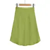 Ay779-26 Falda de Satén Estilo Coreano de Verano para Mujer, Falda Corta Drapeada de Acetato Imitación de Verano, Falda de Cola de Pescado de Cintura Alta, Falda Corta