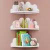 Estante de Almacenamiento Flotante con Forma de Nube Montado en la Pared, Hecho a Medida de Fábrica, Decoración de Madera para Colgar en la Pared para Habitación Infantil