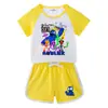 2023 Crianças Verão Novo Terno Meninos e Meninas Bebê Calças Quentes Manga Curta Camiseta Shorts Casual Esportes Conjunto Infantil de Duas Peças