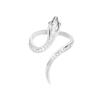Anillo de Serpiente Dorado de 18K Estilo Frío Europeo y Americano Temperamento de Lujo Ligero Anillo Ajustable Zircón Micro-incrustado Anillo de Serpiente