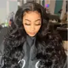 Amazon Peluca de encaje frontal 12A Cabello largo y rizado Olas grandes en stock Wavelacefrontwig Estilo exótico