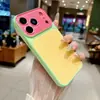 Funda de Silicona de Cobertura Total Colorida Dopamina Color-Blocking Adecuada para iPhone 18 Pro Max/16/15/14 Estilo Coreano