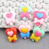 Acessórios para Bolsas e Celulares no Atacado, Chaveiros, Chaveiros de Pirulito, Acessórios para Joias DIY de Resina em Formato de Coração, Doces