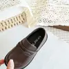 Zapatos Negros de Cuero para Actuación Infantil 2026 Primavera Nuevo Estilo Zapatos Individuales Estilo Británico para Niños Versátiles Slip-On Zapatos Infantiles