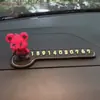 Placa de Número de Telefone para Estacionamento Temporário Urso Violento de Carro Decoração Fofa Feminina para Carro Cartão de Número para Carro em Movimento