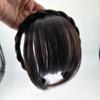 Peruca com franja trançada para headband franja de uma faca franja oblíqua costeletas estilo franja acessórios para headband