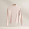 Modal outono roupas femininas plus size gordo mm200 kg gola alta camisa base modelagem justa peça externa jaqueta interna de manga longa outono e inverno