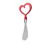 Suministro de fábrica rojo amor torcido cuchillo de crema cuchillo de queso cuchillo para untar mantequilla pastel espátula para queso
