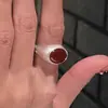 Anillo Abierto de Plata Estilo Coreano Popular de Xiaohongshu, Banda Lisa, Anillo para Dedo Índice, Anillo para Dedo Meñique, Exquisito y de Moda, Disponible para Dropshipping