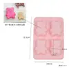 Molde para Pastel de Castaña de Agua Mil Capas de Leche de Coco Molde de Silicona con Forma de Conejo Oso Corazón Flor Taza para Pastel Muffin Molde para Gelatina Resistente a Altas Temperaturas