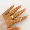 Joyería de mano transfronteriza más vendida con diseño de nicho, anillos geométricos irregulares, anillos abiertos apilables de alta gama y accesorios