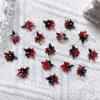 Nuevo material de joyería para manicura de estilo oscuro, serie Océano Negro Rojo, accesorios de manicura de concha de sirena