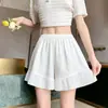 Pantalones cortos de seguridad anti-exposición para mujer, estilo fino de verano, talla grande, bordes que no se enrollan, se pueden usar por fuera, pantalones cortos de seguridad JK, leggings para casa, shorts