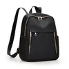 Mochila de Nylon Estilo Retro Europeo y Coreano Estilo Británico, Mochila Negra de Color Sólido Simple a la Moda, Bolsa de Viaje, Mochila Escolar Casual
