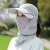Nuevo Sombrero de Sol de Verano para Mujer para Exteriores con Protección Facial, Gorra de Arena, Sombrero de Sol Elástico para Ciclismo en Bicicleta Eléctrica