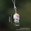 Llavero de Animales de Dibujos Animados de Resina 3D Flocado Lindo Cadena para Teléfono DIY Colgante de Joyería Hecho a Mano Venta al por Mayor