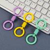 Llavero de pintura metálica de color pequeño fresco coreano doble anillo hebilla de resorte hebilla de conexión de equipaje accesorios de joyería diy