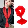 Novo Estilo Lenço Pequeno Moda Temperamento Estampado Longo Cetim Chiffon Seda Lenço Feminino Versátil Gravata Lenço Fabricante Atacado