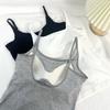 Colgador de Ropa Simple Tirante Cómodo Versátil Espalda Bonita Transpirable Modelo Algodón Fino Chaleco de Hombro con Almohadilla en el Pecho 3215