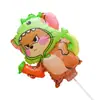 Novo Balão de Folha Grande de Desenho Animado Duoyang com Clipe, Balão Infantil de Clipe de Desenho Animado para Barracas de Rua