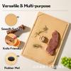 Tábua de Cortar de Bambu Tábua de Corte de Cozinha Tábua de Cortar Carne Frutas e Vegetais Bandeja Retangular com Canaleta para Suco Tábua de Pizza Prato de Frutas de Madeira Maciça