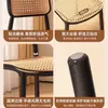 Cadeiras de Jantar para Casa, Mesas e Cadeiras de Jantar Comerciais, Cadeiras de Rattan Plástico, Cadeiras de Rattan Vintage, Cadeiras com Encosto, Bancos Respiráveis para Exterior