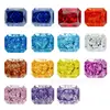 5*7-10*14mm Longo Flor de Gelo Invertida Lapidação Atacado Pedra Preciosa Wuzhou Zircônia Octogonal Pequena 5A