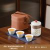 Conjunto de Chá de Viagem Portátil, Conjunto de Chá Kung Fu Rápido para Exterior, Conjunto Pequeno, Bule Portátil, Lembrancinha de Negócios