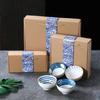 Juego de Vajilla Bohemia de Celebridad de Internet Azul y Blanco Porcelana Tazón Juego de Palillos Regalo de Retorno Juego de Regalo Acompañante Regalo de Tazón Juego de Caja de Regalo