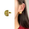Brincos de Pino Bolinha Escovados de Luxo Leve Francês Estilo Ins Design de Nicho Brincos Elegantes para Encontros e Deslocamento Joias de Orelha