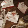 Tarjeta de Saludo Estéreo Pequeña Pintada a Mano Creativa para el Día de San Valentín, Tarjeta Pequeña de Bendición para Confesión de Pareja, Caja de Regalo, Ramo, Tarjeta de Mensaje
