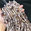 Cuentas redondas Yu Tai Cui violeta natural Cuentas sueltas de Jade Dorado pulsera semiacabada collar accesorios de mano DIY Jade
