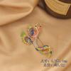 Broche de Fénix Estilo Chino Retro Esmalte Traje Abrigo Ramillete Lujo de Alta Gama Cheongsam Dinastía Han Pin Decorativo