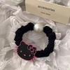 Estilo Francês Renda Kt Anel Grande para Tigela Pérola Retrô Estilo Chanel Desenho Animado Acessórios de Cabelo para Rabo de Cavalo Alto