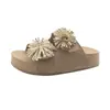 Chanclas de Verano 2026 Estilo Resort con Fuegos Artificiales y Pedrería, Suela Gruesa para Mujer, Sandalias de Playa de Gama Alta Abiertas